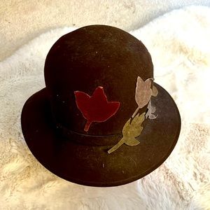 Brown Wool Retro 20’s Style Hat